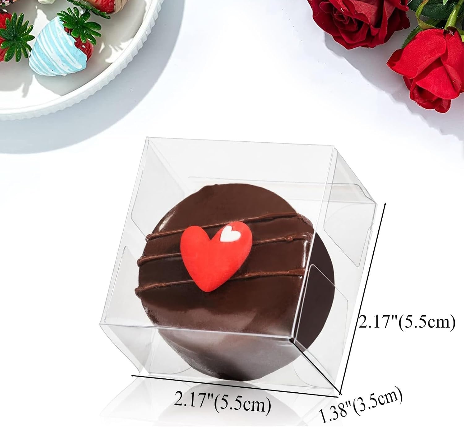 Grossiste boîtes transparentes individuelles 50pcs macaron cookies Oreo enrobés chocolat 2,17×2,17×1,38 pouces Fabricant faveurs mariage baby shower bonbons chocolat donut OEM Grossiste boîtes transparentes individuelles 50pcs macaron cookies Oreo enrobés chocolat 2,17×2,17×1,38 pouces Fabricant faveurs mariage baby shower bonbons chocolat donut OEM