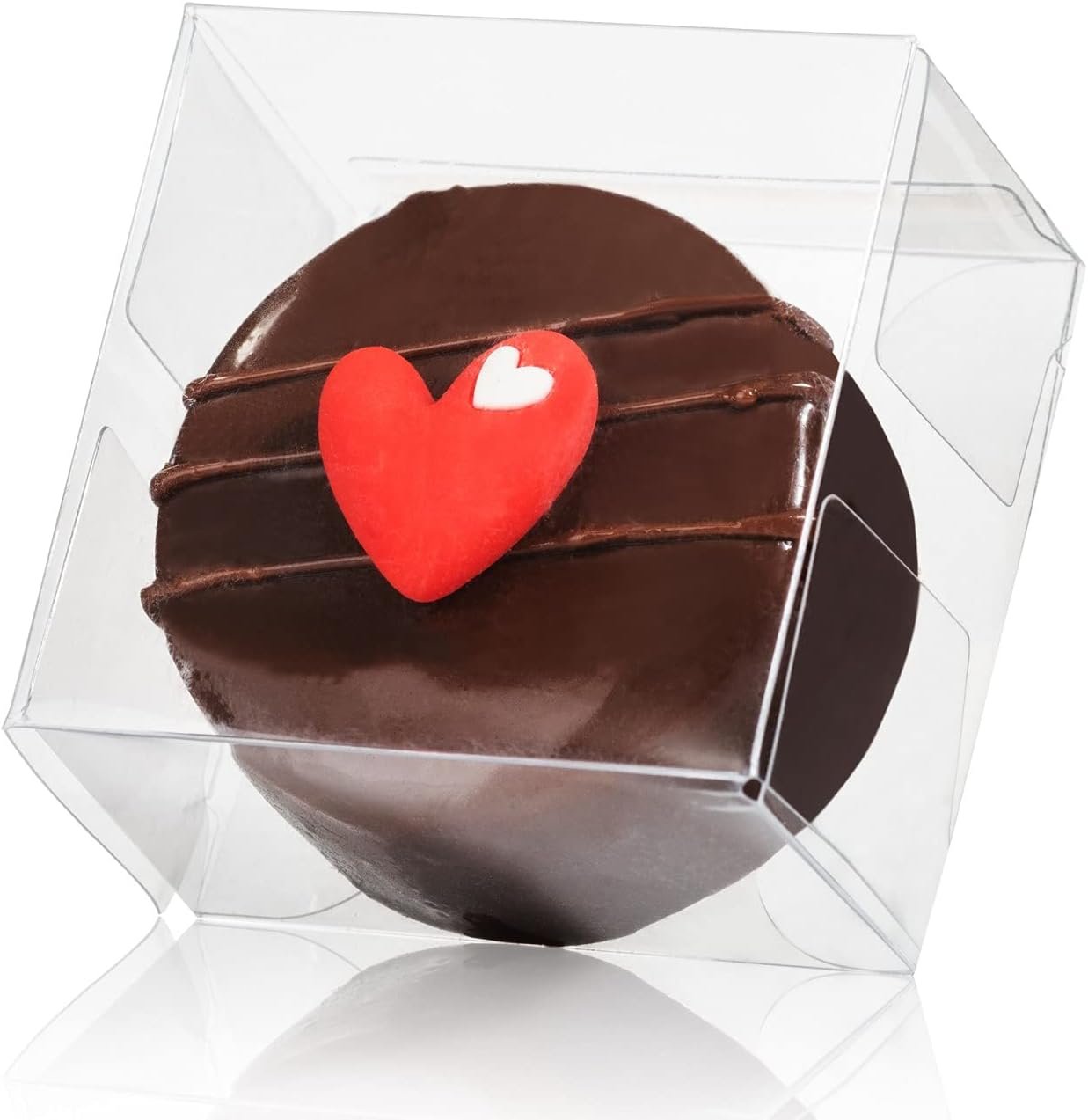 Grossiste boîtes transparentes individuelles 50pcs macaron cookies Oreo enrobés chocolat 2,17×2,17×1,38 pouces Fabricant faveurs mariage baby shower bonbons chocolat donut OEM