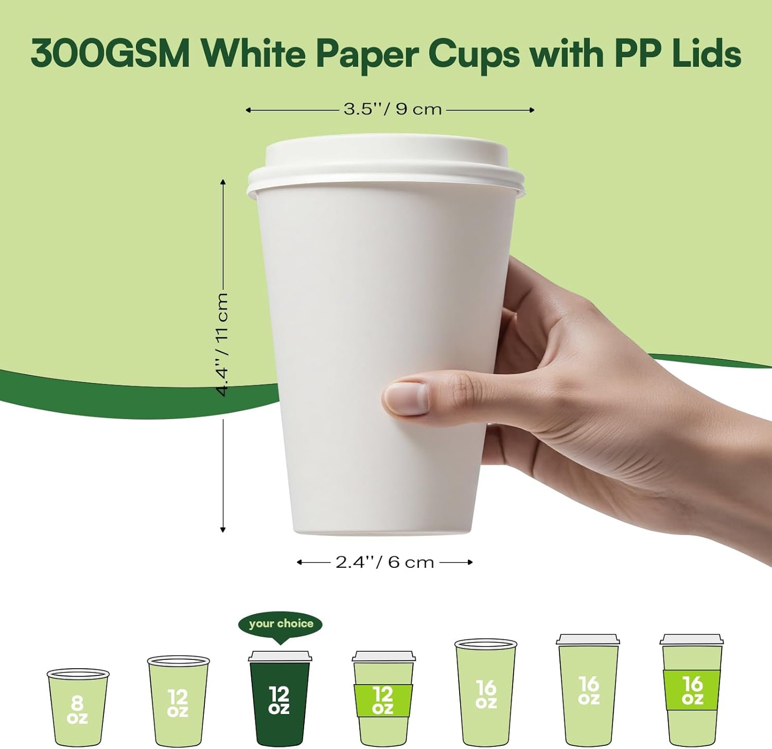 Grossiste Gobelets à Café Jetables 12 oz avec Couvercles Pack 100 Sans BPA Étanches Renforcés OEM Usine