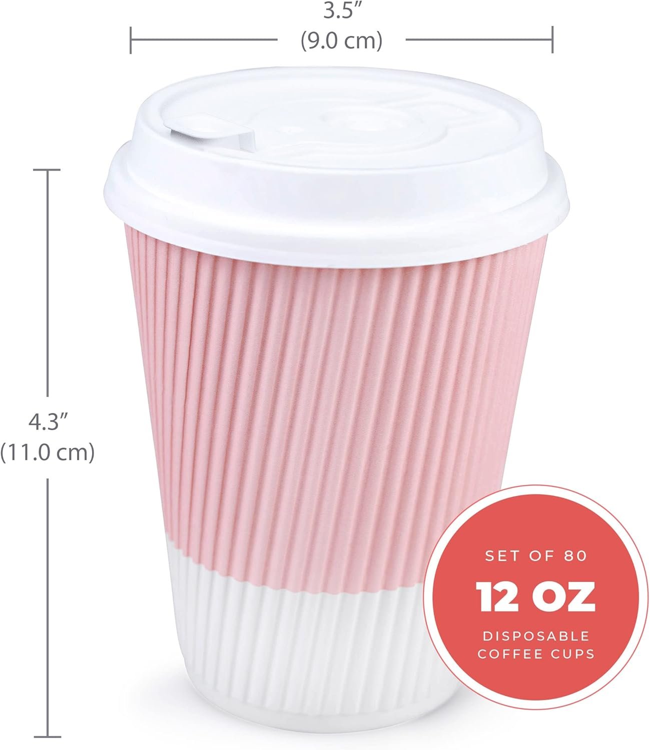 Fournisseur Gobelets à Café Jetables 12 oz avec Couvercles Refermables Anti-Fuites Isolés pour Boissons Chaudes à Emporter Lot de 80 En Vrac Logo Personnalisé