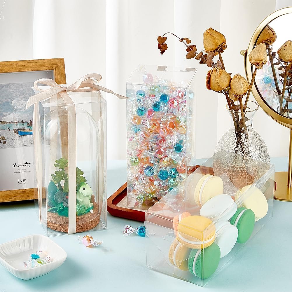 Fabricant 15 Pièces Boîtes Transparentes PVC Rectangulaires 3,15 x 3,15 x 7,08 pouces avec Film En Vrac Marque Blanche pour Noël Mariage Fêtes Anniversaires Fabricant 15 Pièces Boîtes Transparentes PVC Rectangulaires 3,15 x 3,15 x 7,08 pouces avec Film En Vrac Marque Blanche pour Noël Mariage Fêtes Anniversaires
