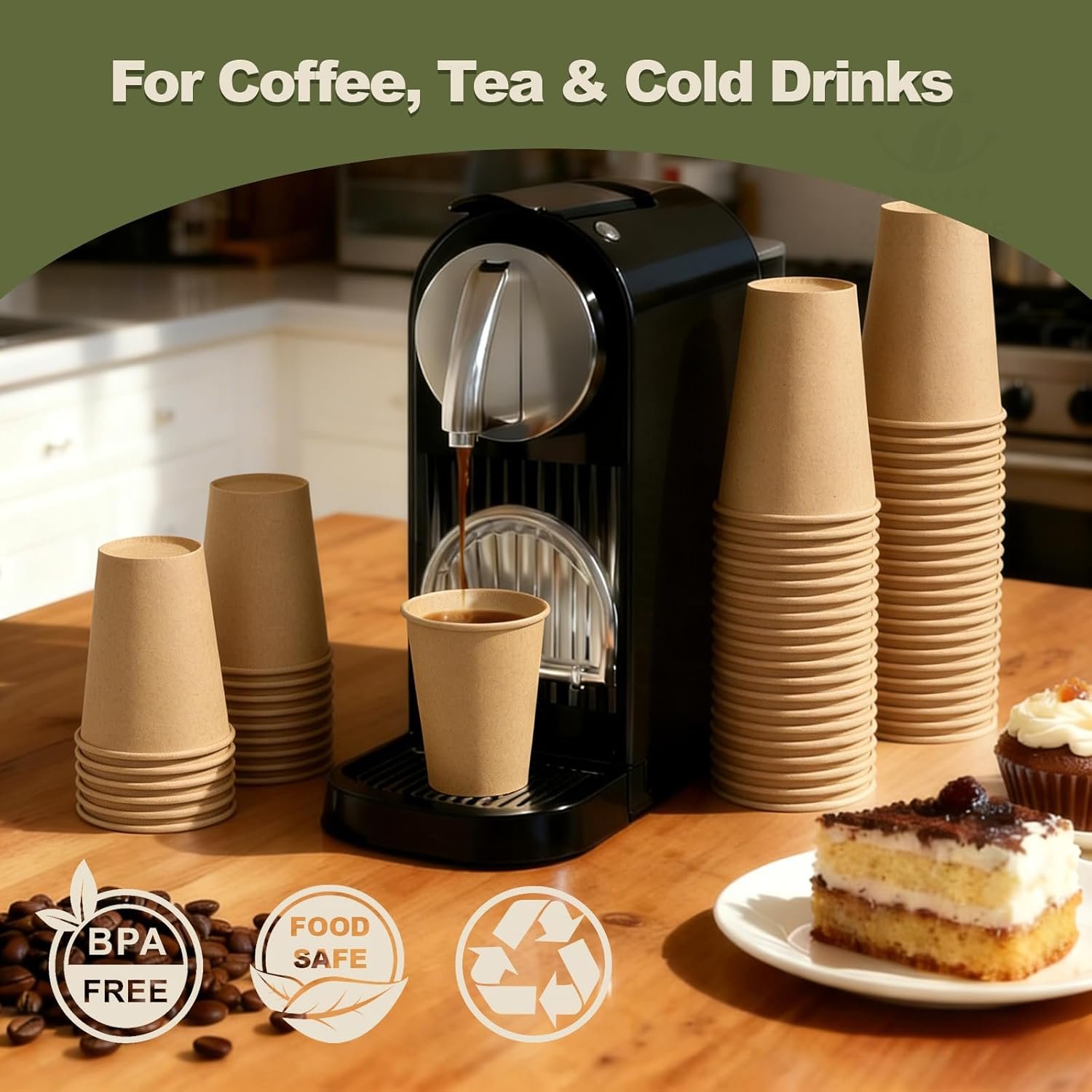 Grossiste Gobelets à Café Jetables 12 oz Paquet de 100 en Papier Marron Fournisseur Marque Blanche pour Thé Chaud Chocolat Boissons Froides Grossiste Gobelets à Café Jetables 12 oz Paquet de 100 en Papier Marron Fournisseur Marque Blanche pour Thé Chaud Chocolat Boissons Froides