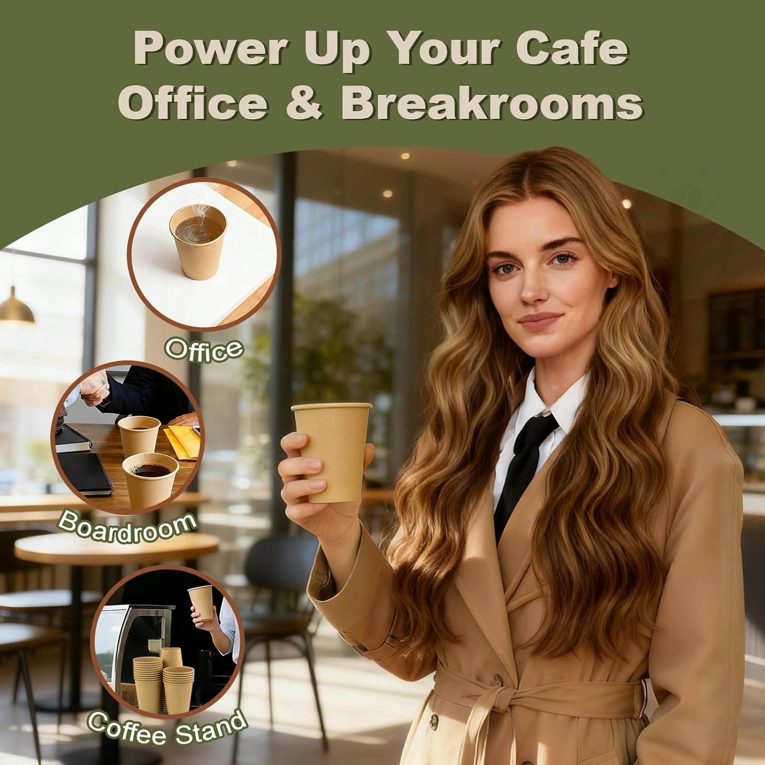 Grossiste Gobelets à Café Jetables 12 oz Paquet de 100 en Papier Marron Fournisseur Marque Blanche pour Thé Chaud Chocolat Boissons Froides Grossiste Gobelets à Café Jetables 12 oz Paquet de 100 en Papier Marron Fournisseur Marque Blanche pour Thé Chaud Chocolat Boissons Froides