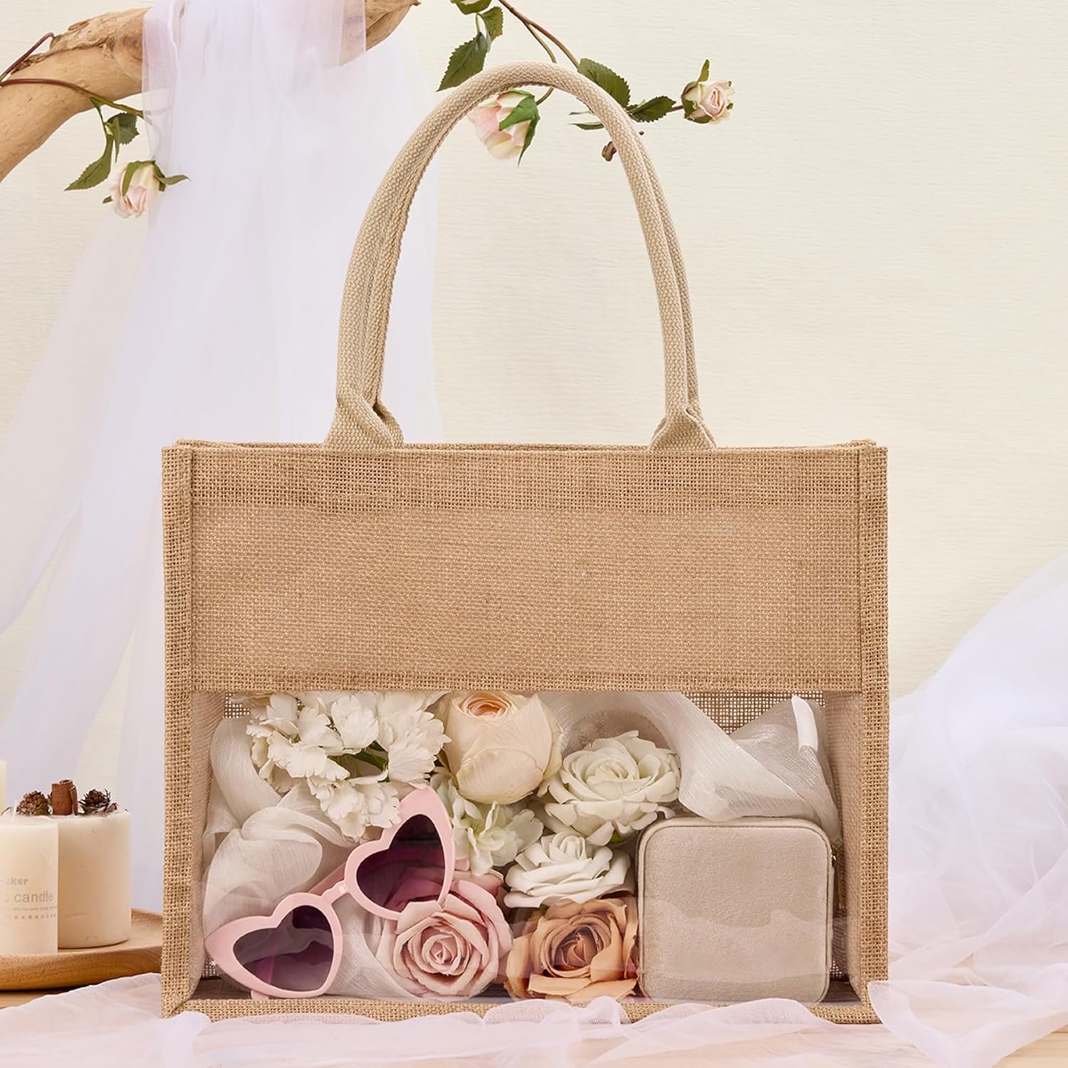 Fournisseur Grossiste de Sacs Cabas en Jute à Logo Personnalisé pour Femmes