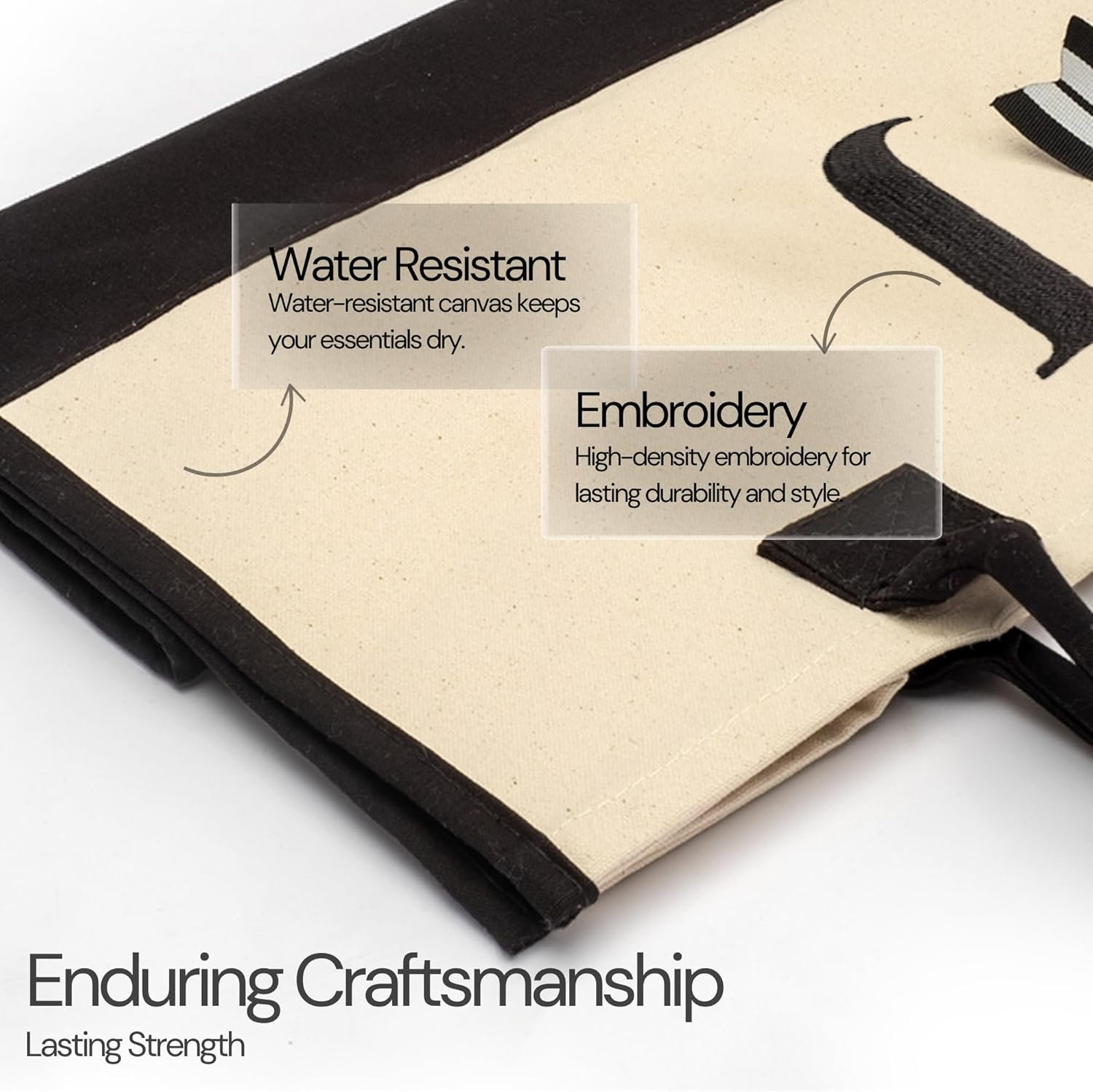 Grossiste Sac Cabas en Toile Grande Coton Personnalisé Initiales Monogramme Femmes Réutilisable Plage Courses Travail Voyage OEM Fabricant