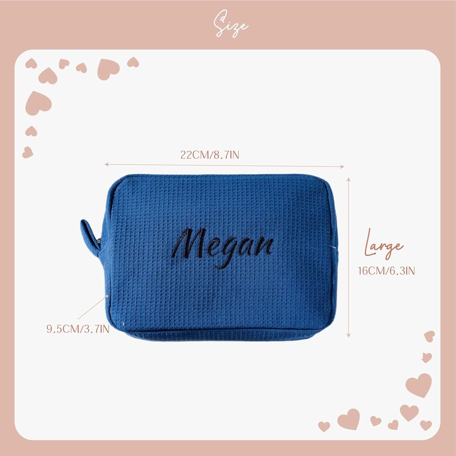 Grossiste Trousse Maquillage Gaufrée Personnalisée Initiales Brodé Fournisseur Sac Toilette Cadeau Mariée Demoiselles d'Honneur Logo Personnalisé Blanc Moderne