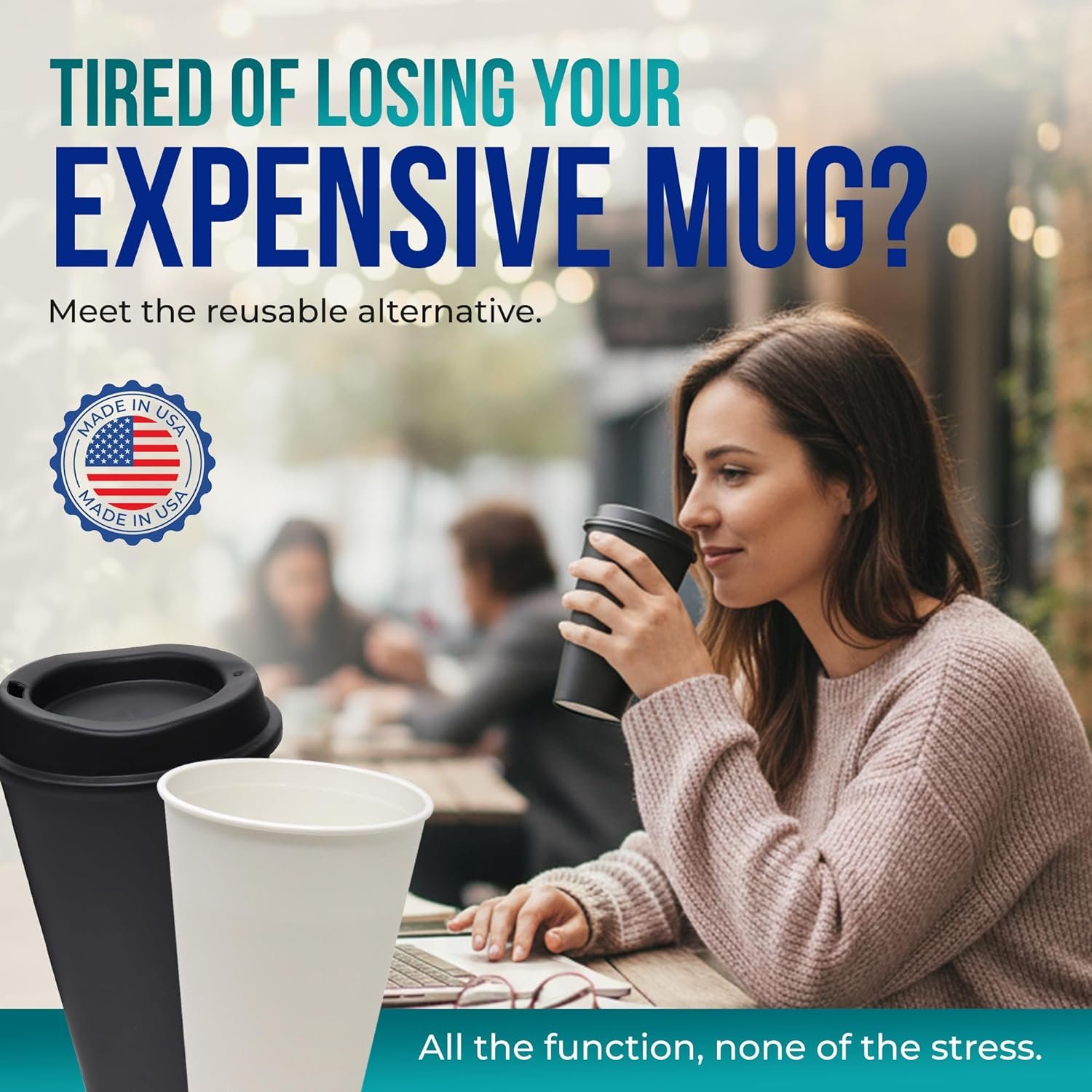 Grossiste Fabricant Gobelets à Café Réutilisables 16 oz avec Couvercles OEM Pack de 2 Noir Chaud Froid Lave-Vaisselle Micro-Ondes Grossiste Fabricant Gobelets à Café Réutilisables 16 oz avec Couvercles OEM Pack de 2 Noir Chaud Froid Lave-Vaisselle Micro-Ondes